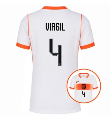 Holland Virgil van Dijk #4 Udebanetrøje Dame VM 2026 Kortærmet